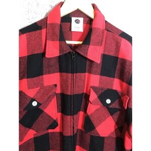 Rothco Jacket Mens Large Red Buffalo Plaid Full Zip Combat Hiking Outdoors